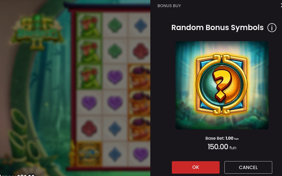 Golden Bamboo Feature med Instant Prize och Multiplier i rutnätet